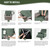 KinCam Recliner Covers, Stretch Reclining Chair Covers, Recliner Sofa Slipcovers Stripe Jacquard Recliner Couch Covers Furniture Protector Covers for Pet Kid (1 Seater, Greyish Green)