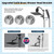 Hibbent All Metal 10'' Filtered Rainfall Shower Head with Handheld Combo, High Pressure Shower Wand, 16'' Adjustable Extension Arm, 20 Stage Shower Filter, 71'' Hose, Shower Holder, Matte Black