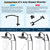 Hibbent All Metal 10'' Filtered Rainfall Shower Head with Handheld Combo, High Pressure Shower Wand, 16'' Adjustable Extension Arm, 20 Stage Shower Filter, 71'' Hose, Shower Holder, Matte Black