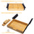 Under Desk Bamboo Drawer with U-Shaped Hollow Panel to Pull Out, 13'' Long & 9.5'' Deep Adjustable Space Storage Organizer for Sit Stand Workstation