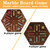 Extra Large Wahoo Board Game Wooden Original Board Game 2 Side Painted Fast Track Game for 4 Player and 6 Player with 30 Marbles,6 Dices for Family Game Night (Brush Paint Burn Color)