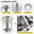 Mywish 100Pcs #8-32 Rivet Nuts, 304 Stainless Steel Flat Head Knurled Body RIV Nuts, Hardware Nuts Threaded Inserts Rivnuts for Wood & Metal, Rivnuts Rivets Nutsert Set