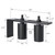 TOIMIOTOIM Black Heavy Duty Slide Gate Guide Roller 3" Sliding Gate Roller L Rear Post Bracket, Iron Gate Guide Wheel Pulley, Adjustable Bolts Slide Gate Support Assembly for Sliding Rolling Gates