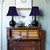 GO&SO Blue Lamp Shade for Table Lamps,8"x14"x11" Rectangle Lampshade 1 Pc