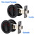 Dontay Pocket Door Passage Lock, Double Sided Rotation, Privacy (Bed/Bath) Latch, Flush, Large Locking Lever, Hardware for 2 3/8” to 2 3/16” Thickness Door (2, Matte Black)