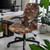 Wanyint Camo Hunting Forest Branch Brown Office Chair Cover Rotating Chair Slipcover Protective Gaming Chair Cover for Office Chair Stain Resistant Washable Office Chair Protector, L