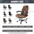 Wanyint Camo Hunting Forest Branch Brown Office Chair Cover Rotating Chair Slipcover Protective Gaming Chair Cover for Office Chair Stain Resistant Washable Office Chair Protector, L