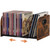 RUILALIFE Vinyl Record Storage Holder, Expandable Record Holder Rack With Movable Divider, 110 LP Album Display Shelf Stand, Magazine Holder