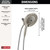 Delta 6-Setting In2ition 2-in-1 Dual Shower Head with Handheld High Pressure ProClean Spray, Brushed Nickel Detachable Shower Head with Hose, 1.75 GPM Flow Rate, Satin Nickel 75655SN