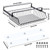 Under Desk Drawer, Slide Out Design,No Drill Metal Under Desk Cable Management, Storage Shelf Tray Basket Under Table Drawer Organizer for Office, Home, Workspace, Cabinet