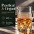 Barillio 24 Oz Crystal Cocktail Mixing Glass with Bamboo Stand & Bar Tools | Seamless Lead-Free Crystal, Weighted Base Stirring Pitcher | Including Muddler, Mixing Spoon, Jigger and Strainer