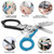 Lenporl 6 In 1 Multi-function Trauma Shears Foldable with Compatible Holster and Penlights,Emergency Shears with Strap Cutter and Glass Breaker for Outdoor Medical Scissors Tools Black+Blue