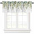 Sage Green Curtain Valances for Windows, Eucalyptus Kitchen Valance Window Treatment, Botanical Branch Farmhouse Light Filtering Block Floral Curtains for Bathroom/Bedroom/Living Room 42'' x 12''