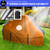 LI LIBZAKI 420D Zero Turn Mower Cover ,Waterproof Marine Grade Fabric -Universal Fit for John Deer,Cub Cadet Zero Turn Up to 60" Lawn Mower Decks,Dimensions: 79" L X 46" WX 55" H-Orange