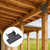 Pergola Brackets, 4 Pcs 6x6 Heavy Duty 3-Way T Brackets, Adjustable Steel T Shaped Post to Beam Connectors for Wood Pergolas, Gazebos, Patio & Outdoor Structures