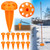 Nuanchu 12 Pcs Driveway Markers Stake Plastic Spike Marker Mount 2 x 2 Inch