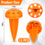 Nuanchu 12 Pcs Driveway Markers Stake Plastic Spike Marker Mount 2 x 2 Inch