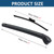 Rear Windshield Wipers Blade Arm Kits for Volkswagen Atlas 2018-2025 Back Glass Wiper Arm Blade Replacements All Seasons Fit, Replacement OE: 3CN-955-427-03C