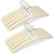 JS HOME Padded Clothing Fabric Hangers for Women Clothing - Set of 10vPremium Hangers for Closet, Bride Hanger for Wedding Dress, Sweater - Ivory