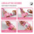 Slim Panda Weight Lifting Straps With Double Cuffed D Ring, Wrist Support for Men Women ,Heavy Duty Thick Comfortable Lifting Straps, Secure Fit, Enhanced Grip, Straps for Weightlifting & Strength Training (Pink)