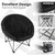 Oversized XXL Folding Round Camping Chair,Super Comfy Padded Moon Camp Chairs,Heavy Duty Supports 400 Lbs Outdoor Lawn Chairs for Adults,Perfect for Indoor,Family Camping,Picnics and Garden,Black