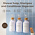MaisoNovo Shampoo and Conditioner Dispenser - Shower Soap Dispenser Wall Mounted - 16.9 fl oz Set of 3 White Plastic Bottles Bamboo Pump - 3 Chamber No Drill MaisoNovo Shampoo and Conditioner Dispenser - Shower Soap Dispenser Wall Mounted - 16.9 fl oz Set of 3 White Plastic Bottles Bamboo Pump - 3 Chamber No Drill