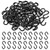 60 Pack 1 Inch Small S Hooks for Hanging, Black Mini Ornament Hooks
