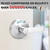 Tandefio Vacant Occupied Bathroom Lock with 2 Key, Indicator Privacy Handle Lock, Commercial Door Handle with 3.54" Rosette for Public Restroom Restaurant Hospital, Satin Chrome(90mm,Silver)