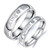 PHILSP King and Queen Matching Promise Rings - Adjustable Opening, Suitable for Ladies and Men - Silver