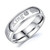 PHILSP King and Queen Matching Promise Rings - Adjustable Opening, Suitable for Ladies and Men - Silver