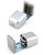 QWORK® Door Floor Guide, Adjustable Barn Door Roller Guides, Non-Scratch Wheels with Ball Bearing, for Frame Sliding Door, Silver, 2Pcs