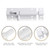 Door Lock Bolts Security Slide Latch Lock 75mm (3") Barrel Bolt Strong Stainless Steel Matte for Bathroom, Bedroom, Gates, Shed, Garden - Door Latch Slide Bolts Lock with Screws(2pcs,White)