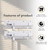 Door Lock Bolts Security Slide Latch Lock 75mm (3") Barrel Bolt Strong Stainless Steel Matte for Bathroom, Bedroom, Gates, Shed, Garden - Door Latch Slide Bolts Lock with Screws(2pcs,White)