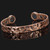 Mens Pure Copper Bracelet Large Magnetic Copper Bangle Cuff 6 Powerful Neodymium Magnets Adjustable, Hammered-HM (L: Wrist 19.5–22cm/7.7–8.6”)