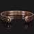 Mens Pure Copper Bracelet Large Magnetic Copper Bangle Cuff 6 Powerful Neodymium Magnets Adjustable, Hammered-HM (L: Wrist 19.5–22cm/7.7–8.6”)