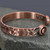 Mens Pure Copper Bracelet Large Magnetic Copper Bangle Cuff 6 Powerful Neodymium Magnets Adjustable, Hammered-HM (L: Wrist 19.5–22cm/7.7–8.6”)