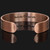 Wide Copper Magnetic Bracelet for Men Pure Copper Bangle Cuff 6 Magnets Adjustable-GF (M: Wrist 16.5-19.5cm/6.5-7.6")