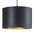 Modern Jet Black Croc Design Faux Leather Material 12" Circular Drum Lamp Shade| for Pendant Table or Floor | Eye-Catching Inner Shiny Gold Lining by Happy Homewares