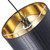 Modern Jet Black Croc Design Faux Leather Material 12" Circular Drum Lamp Shade| for Pendant Table or Floor | Eye-Catching Inner Shiny Gold Lining by Happy Homewares
