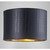 Modern Jet Black Croc Design Faux Leather Material 12" Circular Drum Lamp Shade| for Pendant Table or Floor | Eye-Catching Inner Shiny Gold Lining by Happy Homewares