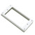 Pair of humbucker pickup surround rings for curved top guitar in white including screws