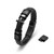 Minicremation Cremation Jewelry Urn Bracelet for Ashes for Men Keepsake Memorial Leather Bracelet Cuff Adjustable Bangle Braided Leather Wristband Bracelet (071-Black 20cm)