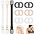Jormftte 9 Pcs Bra Strap Clips, 3 Pcs Bra Straps Holder And 6 Pcs Bra Clips, Adjustable Bra Straps Holder, Soft And Comfortable Elastic Fits All Cup Sizes(Black, White, Beige,Clear)