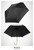 Balios Compact Umbrella Manual Mini Windproof, Full Size Canopy, Real Wood Crook Handle, Lightweight, Strong Frame, Long Shaft Foldable Travel Umbrella (Black Crook Handle)