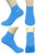 Blue Reef Blue Anti Verruca 100% Latex Aqua Swimming Swim Pool Socks Sox Tight Fitting Girls Boys Ladies & Men Zig Zag Sole (Large 5.5-8 Adults)