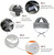 Elderly Safety Helmet - Anti Shock, Anti-Fall Cap, Soft Breathable Sponge Hat, Adjustable Elder Head Protection Cap with Chin Strap (Grey)