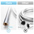 OFFO Large Bore Shower Hose, 11mm Bore High-Flow Anti-Kink Shower Hose Stainless Steel Replacement High Pressure Shower Hoses,Universal Leakproof 1.5m,Chrome