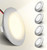4 Pack 12V Led Lights Dimmable Full Aluminum Recessed Mount Ceiling Light 3W Roof Downlight for T4 T5 Campervan Motorhome Boat Living Room Bedroom Kitchen 3000K Warm White (Silver)