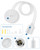 Vecys White Pendant Light Fitting,Ceiling Fitting Set with 100cm Adjustable Flexible Cable,E27 Screw Lamp Holder for Ceiling Pendant(1PCS)