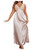 WDIRARA Women's Plus Size Satin Nightgown Double V Neck Lace Backless Long Lingerie Nightdress 2XL Champagne